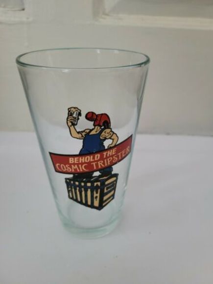McMenamins Behold the Cosmic Tripster Quest Pint Beer Glass Hammerhead - Picture 1 of 4